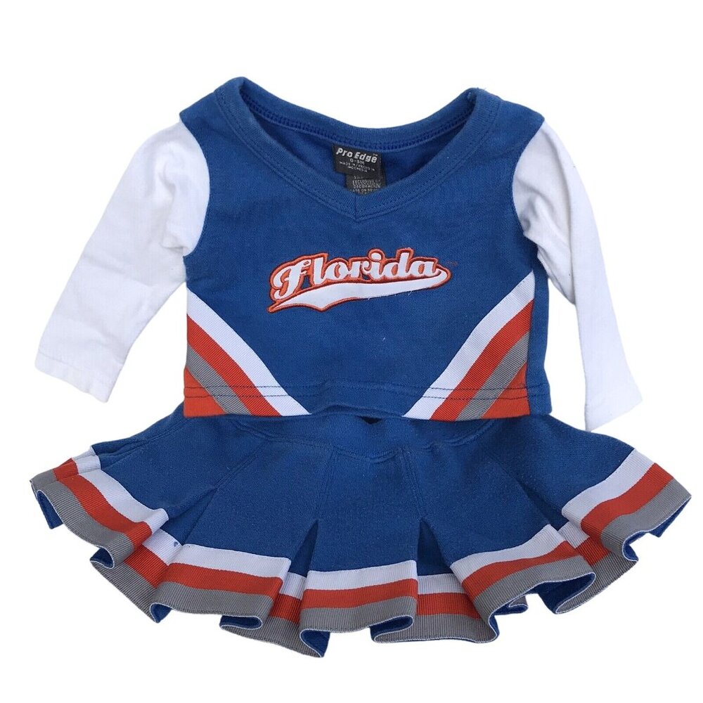 University of Florida Gators Football Cheerleading Costume Baby Infant 0-3 Mon
